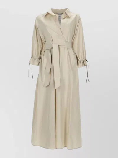 Max Mara Cotton Belted Midi Dress