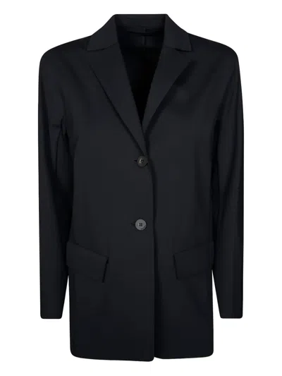 Max Mara Lesena Technical Fabric Jacket In Blue