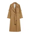 Max Mara Cotton-blend Cape Trench Coat In Blue
