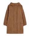Max Mara Cotton-blend Faille Parka In Brown