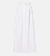 Max Mara Cotton-blend Gabardine Maxi Skirt In White