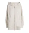 Max Mara Cotton-blend Jersey Hoodie In White