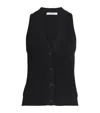 Max Mara Sleeveless Cardigan With Buttons In Black