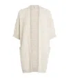 Max Mara Cotton-blend Longline Cardigan In White