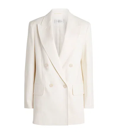 Max Mara Cotton-blend Olimpia Blazer In White