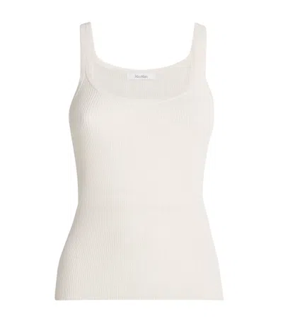 MAX MARA COTTON-BLEND RIBBED TANK TOP