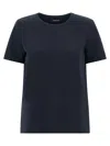 Max Mara Cotton And Modal Jersey T-shirt In Blue