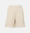 Max Mara Cotton-blend Shorts In Beige