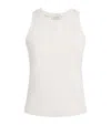Max Mara Cotton-blend Tank Top In Beige