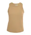 Max Mara Cotton-blend Tank Top In Green