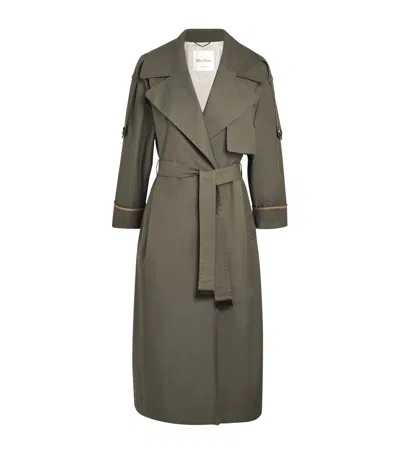 Max Mara Utrench Twill Trench Coat In Brown