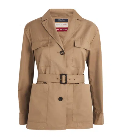 MAX MARA COTTON-BLEND WATER-REPELLENT JACKET