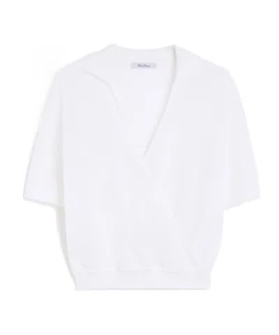 Max Mara Cotton-blend Yarn Jumper In White