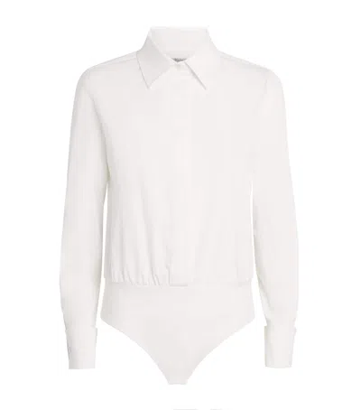 Max Mara Cotton Body Shirt In Optical White