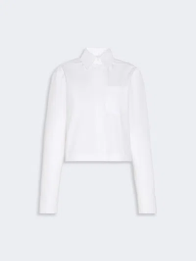 Max Mara Cotton Boxy Shirt In Gray