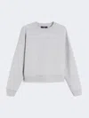 Max Mara Cotton Boxy Sweatshirt In Gray