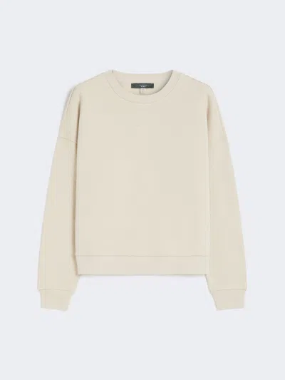 Max Mara Cotton Boxy Sweatshirt In Gold