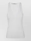Max Mara Cotton Bra Tank Top V-neckline In White