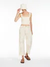 Max Mara Cotton Bull Denim Jeans In Ecru