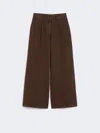 Max Mara Cotton Bull Trousers In Brown