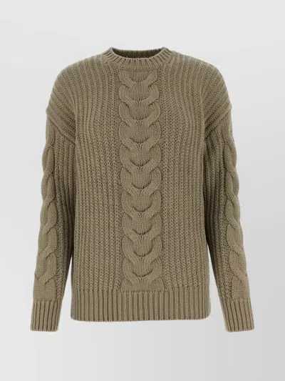 Max Mara Sage Green Cotton Acciaio Sweater