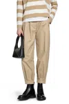 Max Mara Cotton Canvas Trousers In Neutral