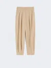 Max Mara Cotton Canvas Trousers In Brown