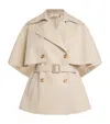 Max Mara Sigfrid Short Trench In Neutral