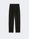 Max Mara Cotton Carrot-fit Trousers In Black