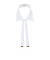 Max Mara Cotton Collar With Tie In White