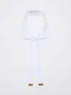 Max Mara Cotton Collar With Tie In Optical White