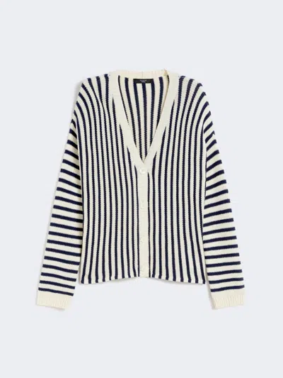 Max Mara Cotton Cordonnet Cardigan In Black