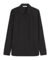 Max Mara Cotton Crepe Shirt In Black