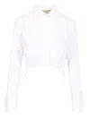 Max Mara Cotton Crop Shirt Shirts White