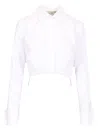 Max Mara Cotton Crop Shirt Shirts White