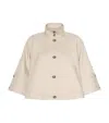 Max Mara Cotton Cropped Jacket In Grey