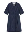 Max Mara Cotton Denim Dress In Blue