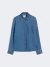 Max Mara Cotton Denim Shirt In Blue