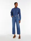 Max Mara Cotton Denim Shirt In Navy
