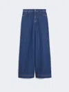 Max Mara Cotton Denim Wide-leg Jeans In Blue