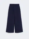 Max Mara Cotton Denim Wide-leg Trousers In Blue