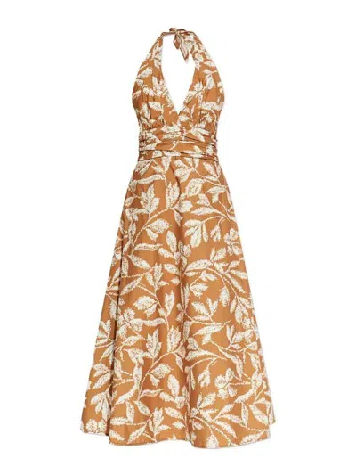 Max Mara Cotton Dress In Gold