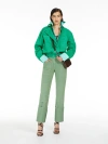 Max Mara Cotton Drill Cropped Jacket In Water
