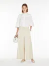 Max Mara Zircone White Trousers In Sand