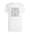 Max Mara Crew Neck Graphic Print Top In White
