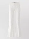 Max Mara Cotton Flared Trousers In Neutral