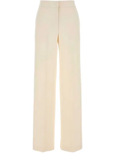 Max Mara Cotton Fleece Trousers In Neutral