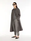 Max Mara Cotton Fleece Trousers In Light Grey