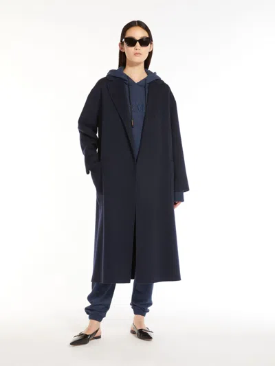 Max Mara Cotton Fleece Trousers In Ultramarine