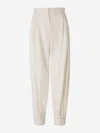 Max Mara Coccole Cotton Pants In Neutral